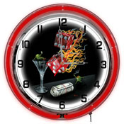 Michael Godard Shootin The Wad Neon Clock 18